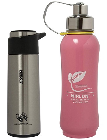 India Desire : Amazon: Buy Nirlon Stainless Steel Bottle Set, 2-Pieces From Rs 497 Only